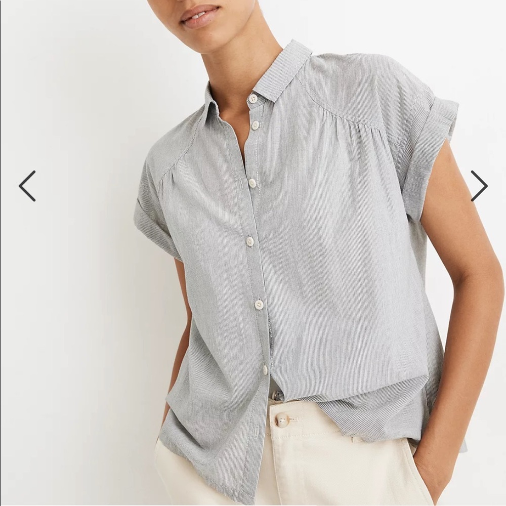 Madewell striped button down xs